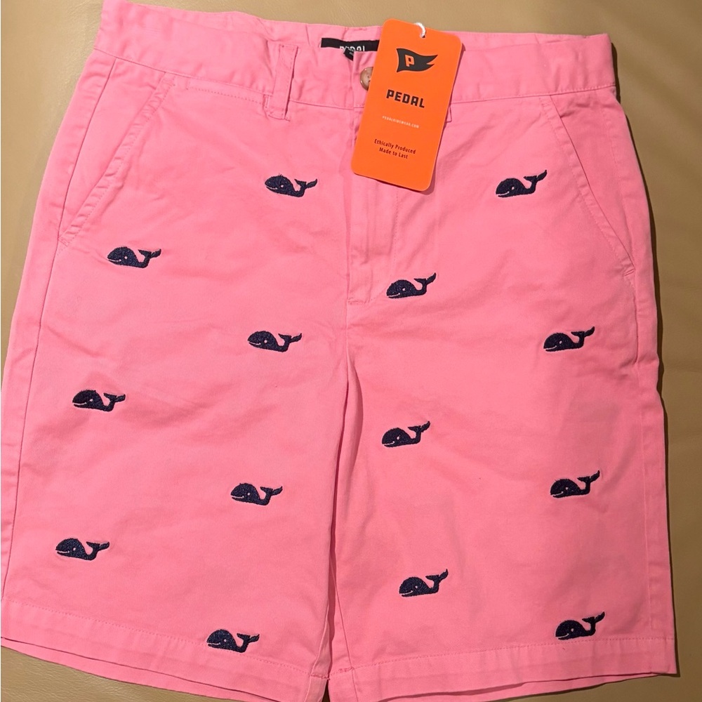 Nantucket Red Whale Embroidered Shorts